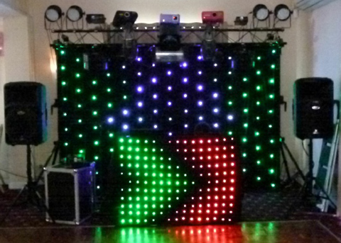 New Forest Disco LED light and DJ deck set up